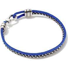 Kendra Scott Men Bracelets Kendra Scott Men's Kenneth Oxidized Sterling Silver Corded Bracelet in Blue Mix Paracord One