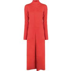 Ferragamo Red Dresses Ferragamo suede shift dress women Cotton/Elastane Red