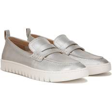 Silver Loafers Vionic Uptown Silver Metal Leather Women's Shoes Silver