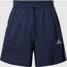 Blau - Herren Shorts Adidas SPORTSWEAR Shorts mit Label-Stitching in Marineblau, Größe