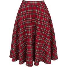 Miniröcke - Rot Hell Bunny Irvine Skirt Mittellanger Rock rot XS, S, L, XL