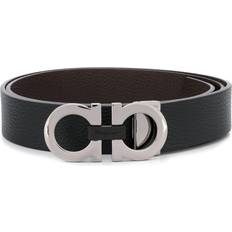 Ferragamo Gancini Reversible & Adjustable Belt - Black/Hickory