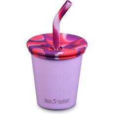 Stainless Steel Sippy Cups Klean Kanteen Children's Straw Lid Steel Cup Crocus Petal 296ml