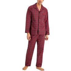 Hanes Red Sleepwear Hanes Men's Woven Pajamas Red Plaid F22