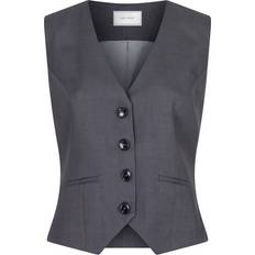 Neo Noir Vendetta Melange Vest - Dark Grey