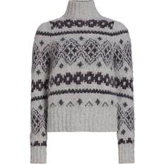 Gray - Turtleneck Sweaters - Women Veronica Beard Chiana Fairisle Sweater MULTI