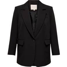 Røde Dressjakker Only Carmakoma Blazer carLana-Berry L/S Ovs Blazer Wvn Svart