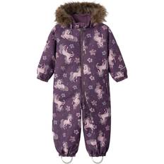 98 Schneeoveralls Name It Snow10 Suit with Dancing Unicorn - Arctic Dusk (13223024)