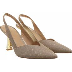 Michael Kors Pumps Michael Kors MK Chelsea Glitter Chain-Mesh Pump Camel Combo