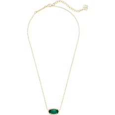 Kendra Scott Elisa Pendant Necklace - Gold/Emerald Cats Eye