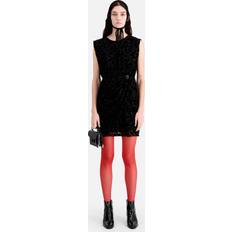 Short Dresses - Velvet The Kooples Short Black Devor Velvet Dress BLACK