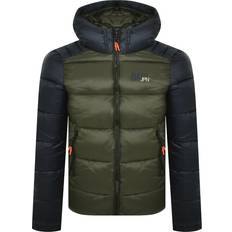 Superdry Ytterklær Superdry Hooded Colour Block Sports Puffer Jacket