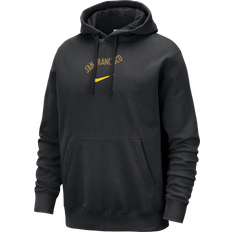 Gold - Men Sweaters Nike Golden State Warriors 2023 City Edition Club Hoodie Black