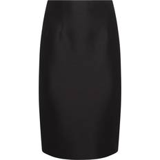 Wolle Röcke Versace Black Wool And Silk Blend Pencil Skirt Black