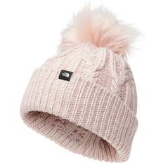 The North Face Kids Oh Mega Fur Pom Beanie Gardenia White