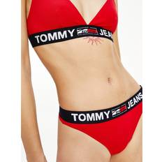 Tommy Hilfiger Women Panties Tommy Hilfiger Women's Signature Logo Thong Red Primary Red