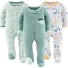 S Pajamases Children's Clothing The Peanutshell Dino Baby Boys 3-pc. Sleep and Play, Newborn, Green Green