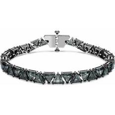Swarovski Black Bracelets Swarovski Matrix bracelet, Triangle cut, Black, Ruthenium plated
