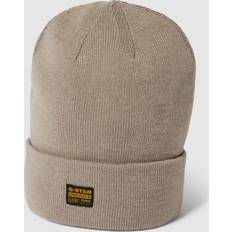 Beige - Men Beanies G-Star Star Effo Long Beanie Hat Grey One