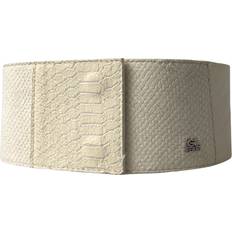 Dame - Hvite Belte Gianfranco Ferré GF Ferre Off White Waxed Cotton Wide Fashion Waistband Belt