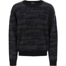 DSquared2 Herren Pullover DSquared2 Wool Sweater With Logo Lettering Motif