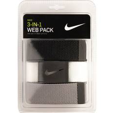 Nike Cotton Belts Nike Web Belts Pack, Men's, Black/White/Grey Holiday Gift
