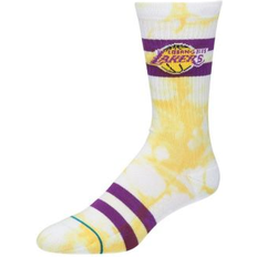 Gold - Men Clothing Stance Men's Los Angeles Lakers Tie-Dye Crew Socks