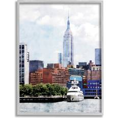 Stupell Industries New York Pier Metropolis Skyline Framed Art 11x14"