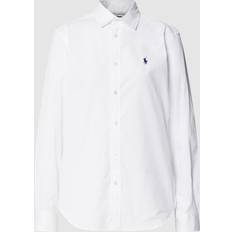 Dame - Hvite Skjorter Polo Ralph Lauren Classic Fit Cotton Shirt White