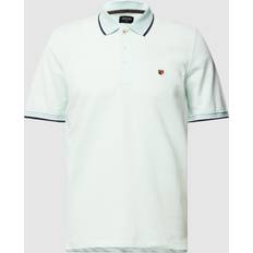 Jack & Jones Men Polo Shirts Jack & Jones Mens Pique Polo Shirt Bleached Aqua