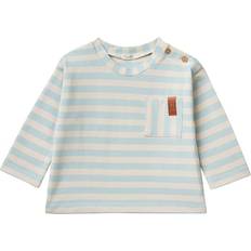 Benetton Baby's Striped T-shirt with Pocket - Sky Blue