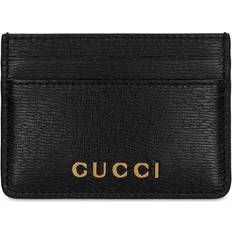 Gucci Geldbörsen & Schlüsseletuis Gucci Script Leather Card Holder - Black 01