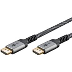 DisplayPort-DisplayPort - DisplayPort-kabler - Han - Han Goobay DisplayPort-kabel, DP 1.4, Sharkskin 1m