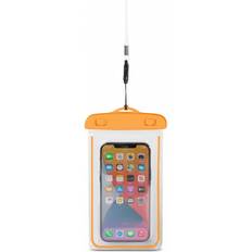 Oransje Vanntette deksler Hurtel Waterproof PVC phone case with lanyard orange