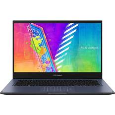 ASUS VivoBook Go 2-in-1 Laptop, 14” HD Touch Flip Thin and Light Newest, Intel Celeron N4500, 4GB RAM, 64GB eMMC, NumberPad, Windows 11 S +GM 128GB SD Card