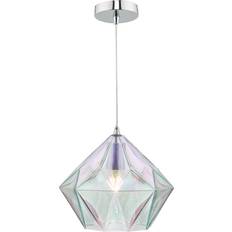 Dar Lighting Gaia Transparent/Chrom Pendelleuchte 30cm