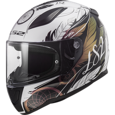 LS2 Motorcycle Equipment LS2 FF353 Rapid II Boho White Black Pink 06 Full Face Helmet White