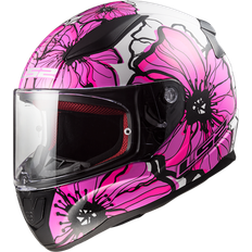 LS2 Motorcycle Helmets LS2 FF353 Rapid II Poppies Pink 06 Full Face Helmet Pink