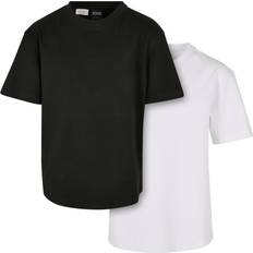 Urban Classics Boy's Heavy Oversized Tee 2-pack - White/Black (UCK1778A)