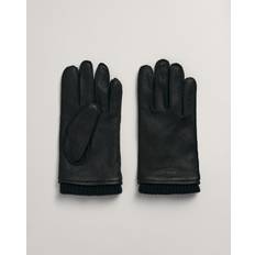 Gant Gloves Gant Men Cashmere Lined Leather Gloves black