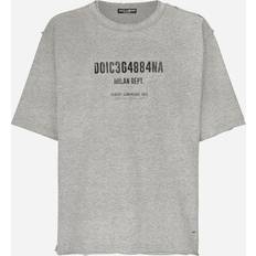 Dolce & Gabbana Polyester T-shirts Dolce & Gabbana Interlock Cotton T-Shirt melange_grey