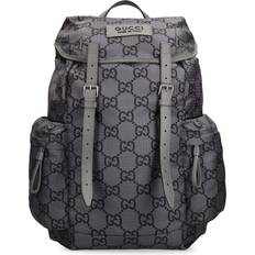 Gucci Taschen Gucci Large GG Ripstop Backpack - Dark Grey/Black