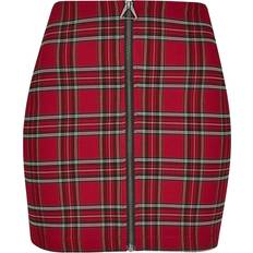 L - Rot Röcke Urban Classics short checker skirt, rock Rot TB2845