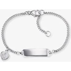 Armbänder Herzengel Mädchen Kinder Armband aus Sterling Silber und einem Herz-Schutzengel Anhänger mit Gravurplatte Karabinerverschluss längenverstellbar nickelfrei