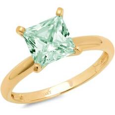 Clara Pucci Engraving Statement Ring - Gold/Diamond