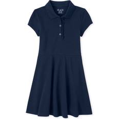 Dresses Children's Clothing The Children's Place Uniform Ruffle Pique Polo Dress - Tidal (3011196-IV)