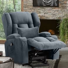 Fabric Armchairs VUYUYU Big Lift Chairs Blue/Gray Armchair 41"