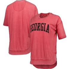 S Capes & Ponchos Pressbox Women's Red Georgia Bulldogs Arch Poncho T-Shirt