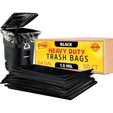 Plasticplace 50 in. W x 60 in. H 64 Gal. 1.5 mil Black Gusset Seal