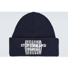 Stone Island Kopfbedeckungen Stone Island Beanie aus Schurwolle blau Einheitsgröße